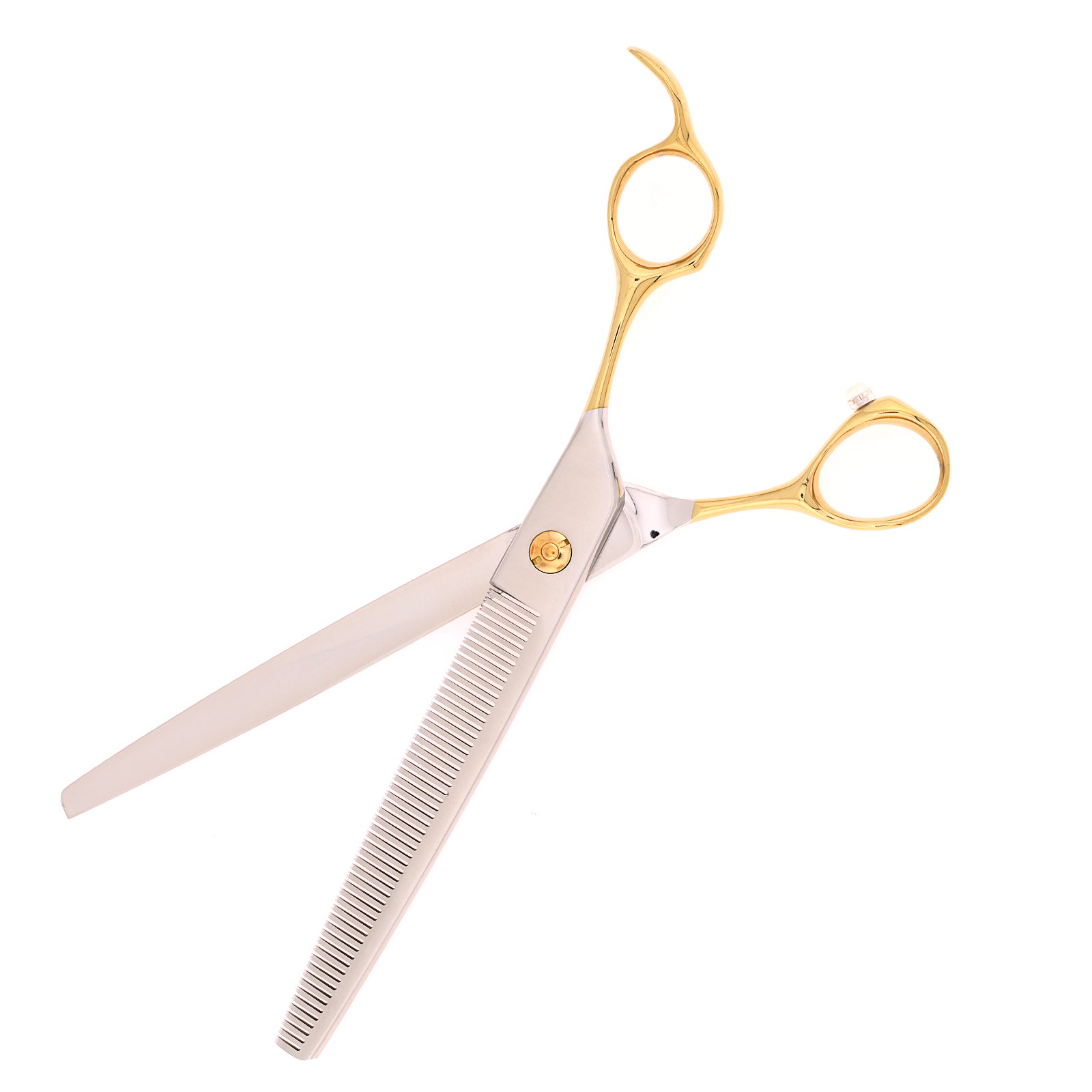 Titan Shears - Thinning Golden Handle Ergonomic 440C Convex RH OFF 7.5" image 2